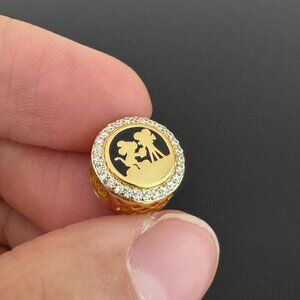 Pandora Gold Tat is a wrap Flag Exclusive Charm Bead Charm Travel Charm